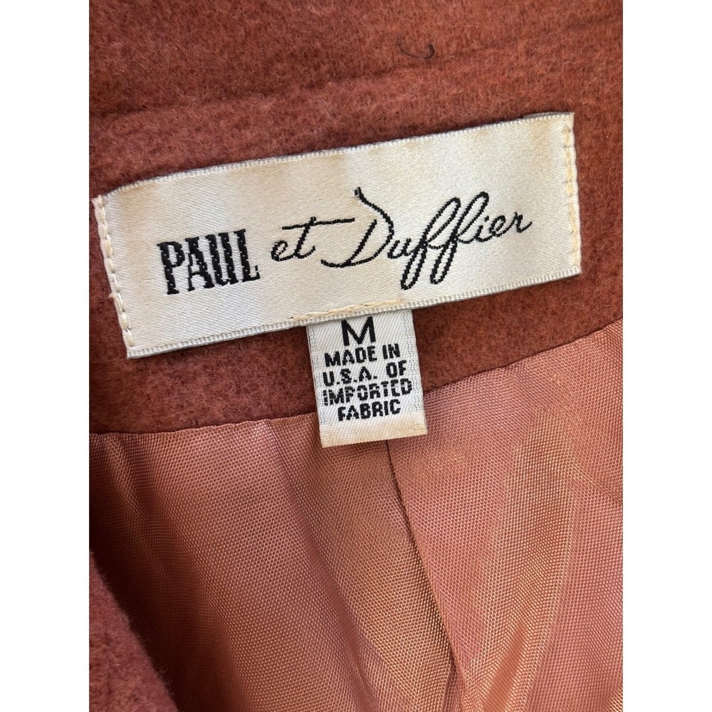 Paul et Duffier‎ Vintage Cropped Blazer M Retro Double Breasted Wool Blend - Picture 3 of 8